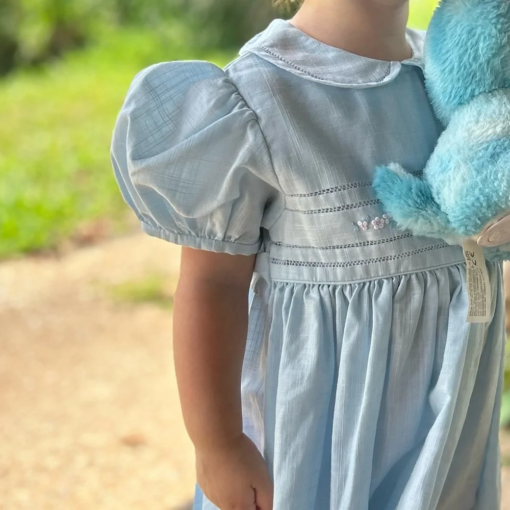 Carriage boutique vintage smocked collard dress size 24mo - Picture 9 of 10
